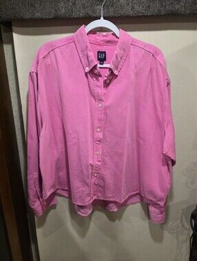 Gap Hot Pink Denim Shacket